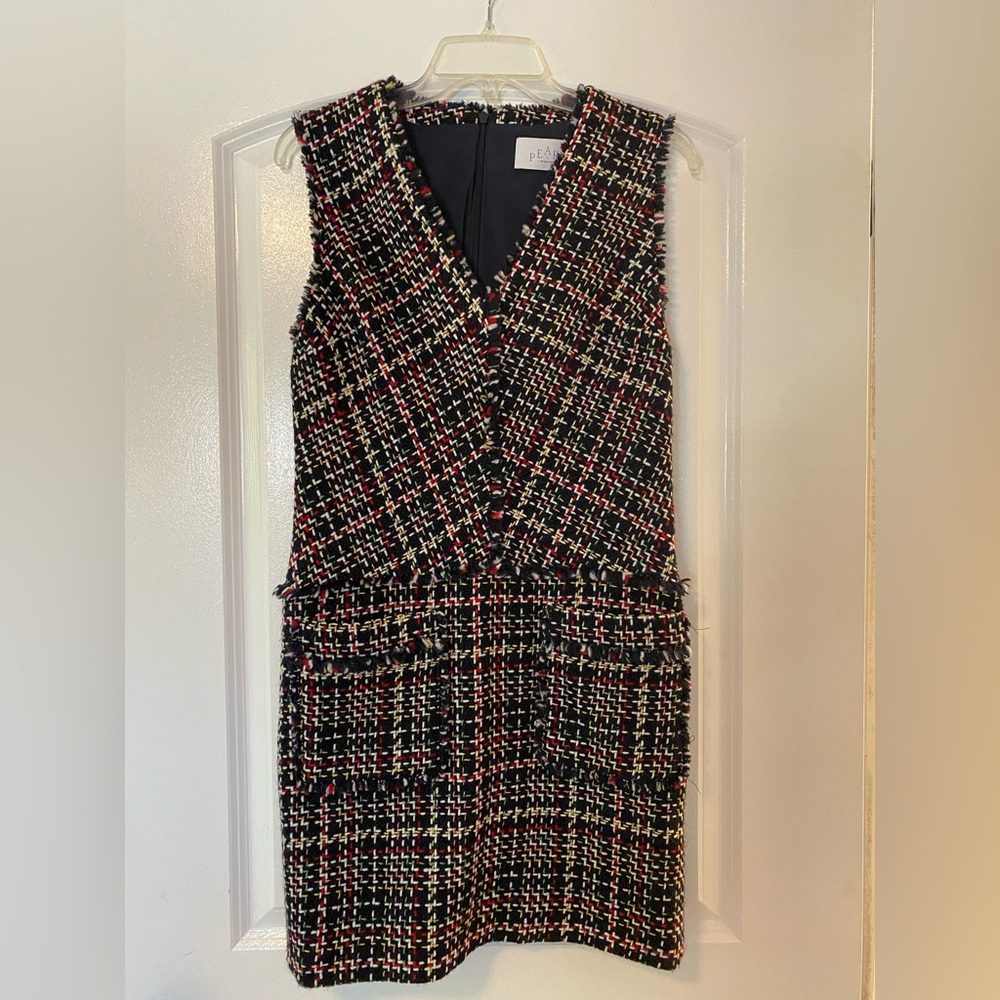 PEARL by Lela Rose Multicolor Tweed Sleeveless Tunic dress- S - Picture 1 of 14